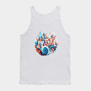 Modern City Urbain Skylines Cityscape Creativity Tank Top